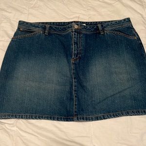 Distressed, dark, a Old Navy miniskirt